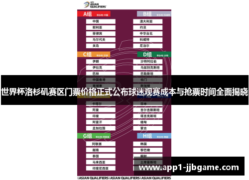 世界杯洛杉矶赛区门票价格正式公布球迷观赛成本与抢票时间全面揭晓 世界杯洛杉矶赛区门票价格正式公布球迷观赛成本与抢票时间全面揭晓